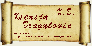 Ksenija Dragulović vizit kartica